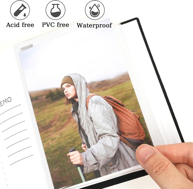 Cherrich Small Photo Album 4x6 100 Pockets with Writing Space Linen Cover Picture Book Holds 4x6 Photos for Wedding, Baby, Family, Graduation - Image 4